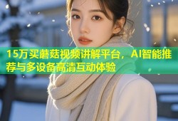 15万买蘑菇视频讲解平台，AI智能推荐与多设备高清互动体验