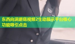 东西向洞蘑菇视频2生动展示平台核心功能吸引点击