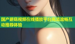 国产蘑菇视频在线播放平台高清流畅互动推荐体验