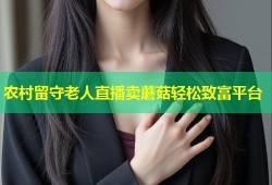 农村留守老人直播卖蘑菇轻松致富平台