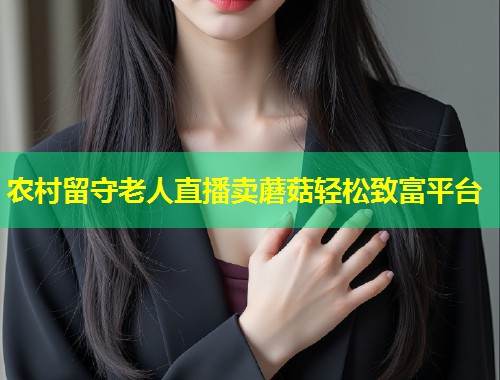 农村留守老人直播卖蘑菇轻松致富平台