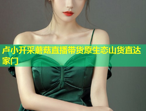 卢小开采蘑菇直播带货原生态山货直达家门